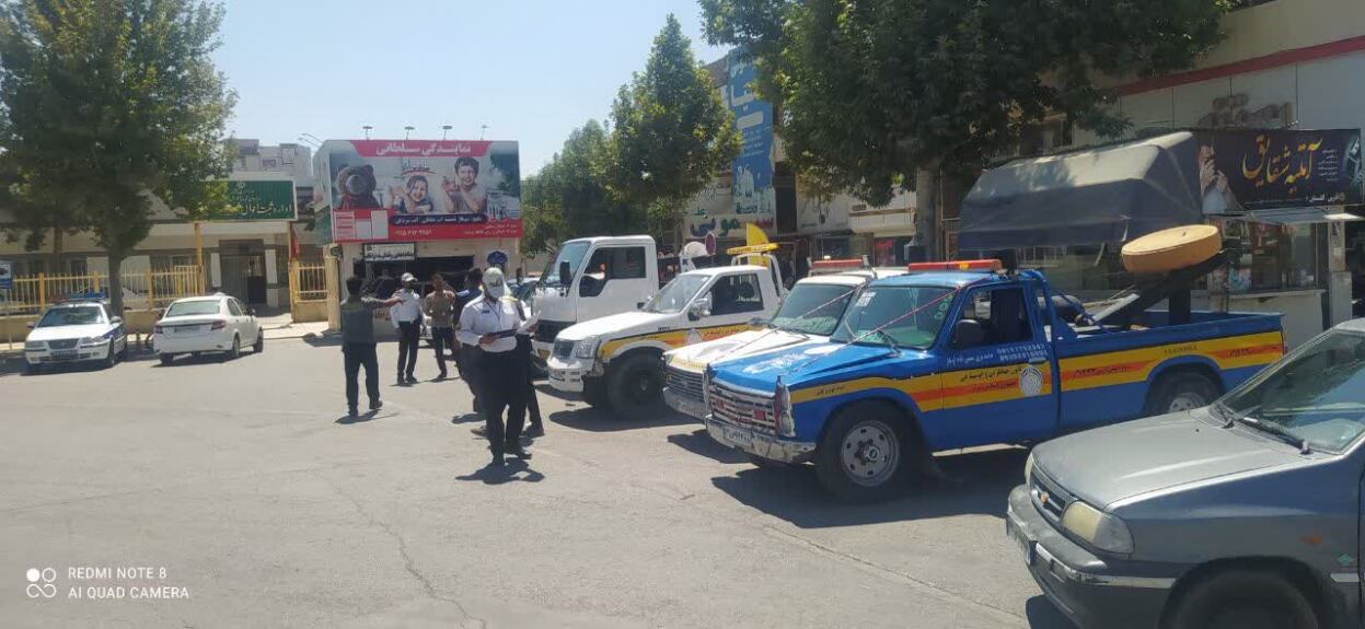 بازدید پلیس راهور از خودروهای امدادی کانون جهانگردی خراسان شمالی